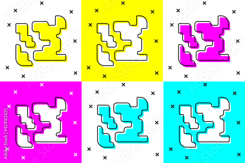Set Gaseous icon isolated on color background. Changing the state of matter in gas. Vector