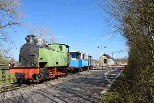 train vieux rail historique ancien Niederpallen Grand duché Luxembourg tourisme locomotive vapeur