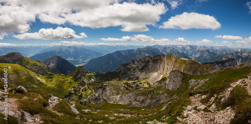 Panorama view of Rofan mountains in Tyrol, Austria © BirgitKorber