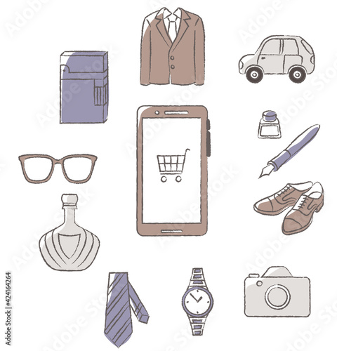 Men's lifestyle online shopping set