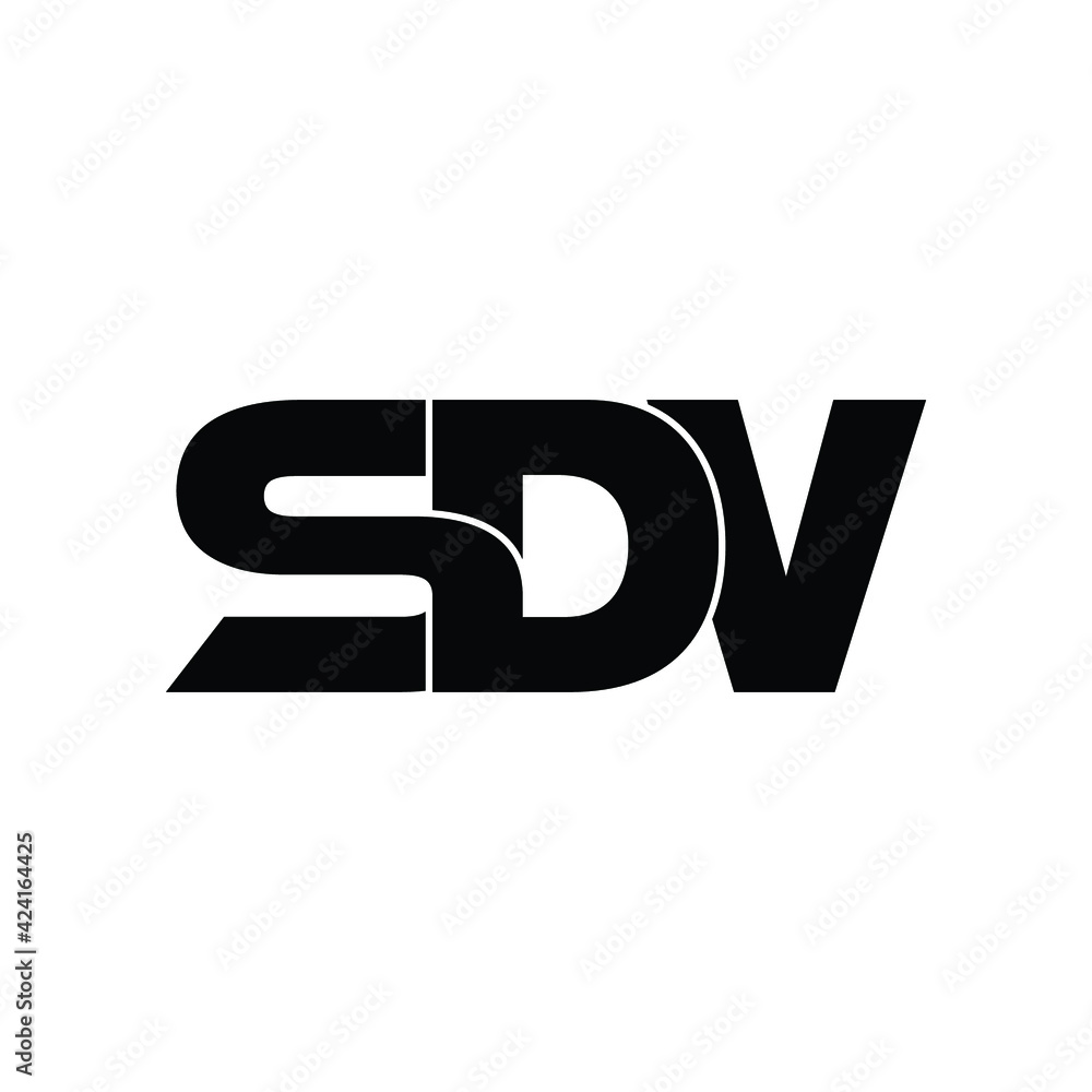 SDV letter monogram logo design vector SDV letter monogram logo design vector
