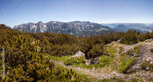 Panorama view from Peterkopfl mountain in Tyrol, Austria