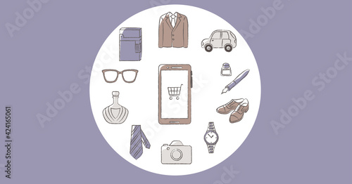 Men's lifestyle online shopping set