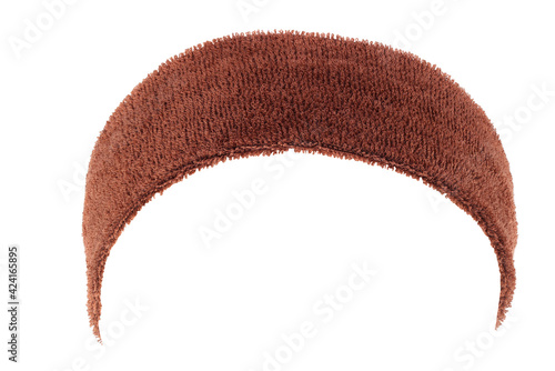 Brown training headband isolated on white