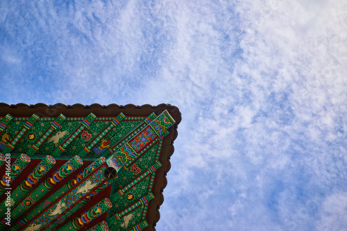 korean traditional roof(Dan-chung) of the house