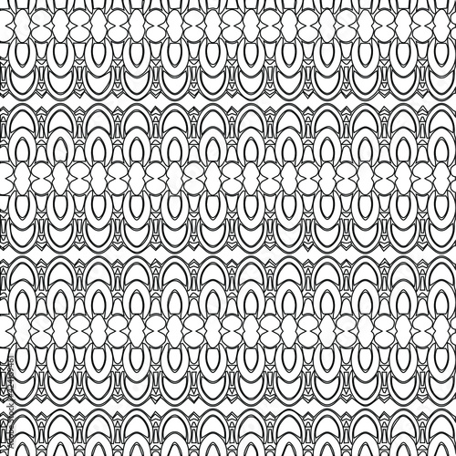 Geometric vector pattern with triangular elements. Seamless abstract ornament for wallpapers and backgrounds. Black and white colors.
