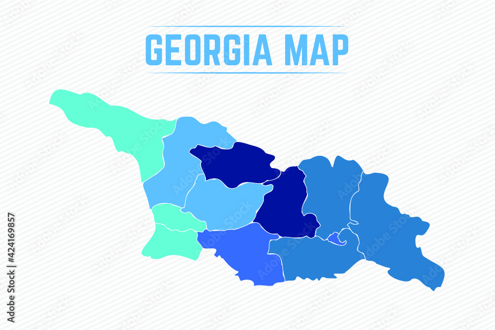 Georgia Detailed Map With States