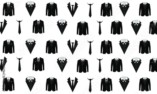 Abstract Business Pattern With Black Suits