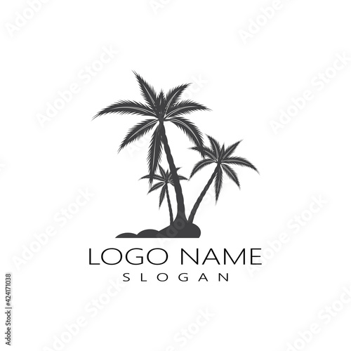 Wallpaper Mural Palm tree summer logo template vector illustration Torontodigital.ca