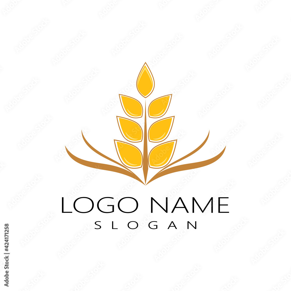 Agriculture wheat vector icon design Agriculture wheat vector icon design