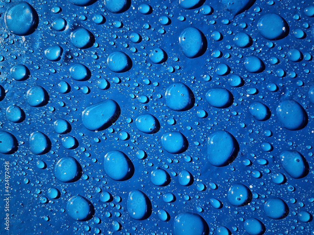 drops of water on blue wall drops of water on blue wall