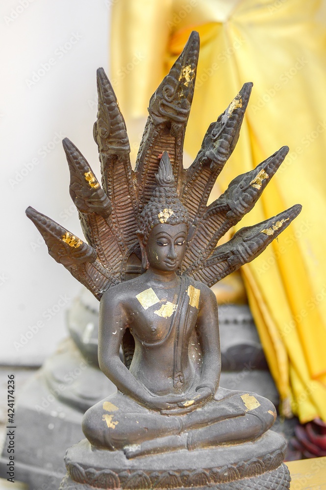 close up buddha statue in temple