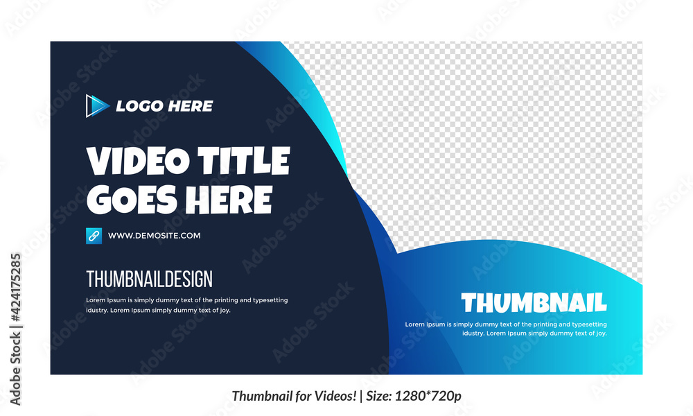 Editable Gradient Video Thumbnail for all platforms gradient fully customizable video thumbnail text is fully editable Editable Premium Vector for videos