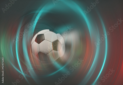 Fototapeta Naklejka Na Ścianę i Meble -  soccer ball creative abstract background graphic 3d-illustration