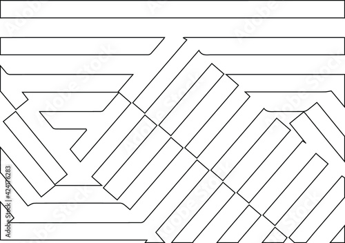 Geometric vector pattern with triangular elements. abstract ornament for wallpapers and backgrounds. Black and white colors. 