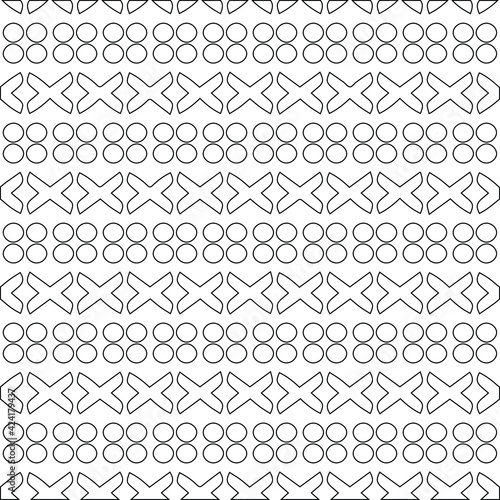 Geometric vector pattern with triangular elements. Seamless abstract ornament for wallpapers and backgrounds. Black and white colors.
