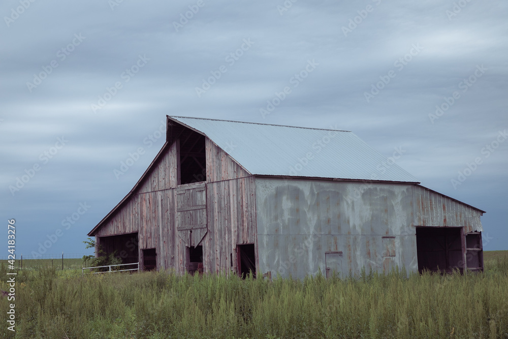 old barn in the field old barn in the field