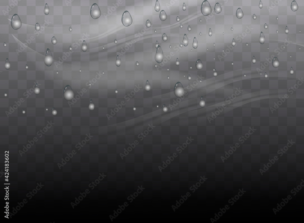 Rain and wind on a transparent background. White gradient decorative element.vector illustration. Rain and wind on a transparent background. White gradient decorative element.vector illustration.
