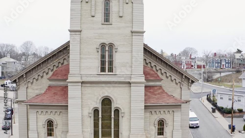 Temple of Restoration, Pawtucket RI reveal of carillon in church tower photo