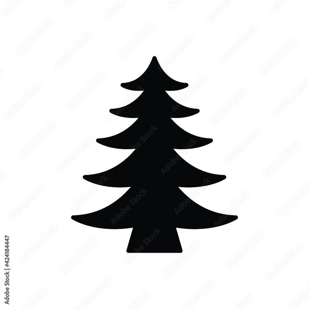 Christmas tree black icon Christmas tree black icon