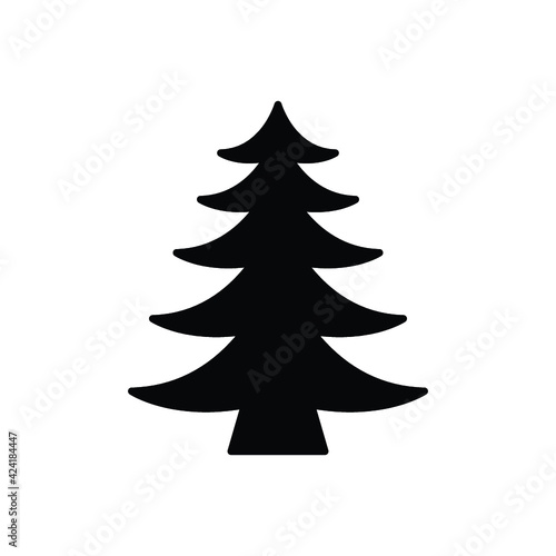 Christmas tree black icon