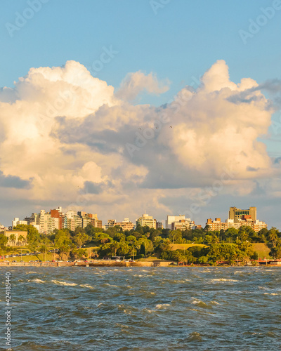 Waterfront Coastal Scene, Montevideo, Uruguay photo