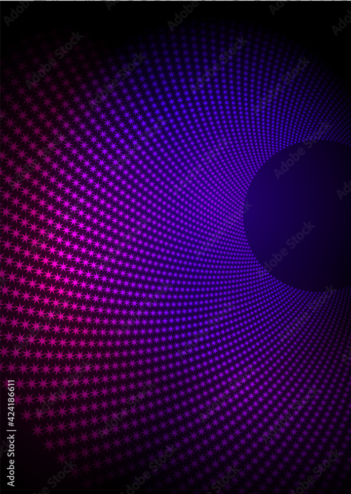 Obraz Color music equalizer - Sound waves abstract - purple background for different joyful events. Vector illustration eps 10 can be used presentation template, brochure layout page, cover magazine moskup