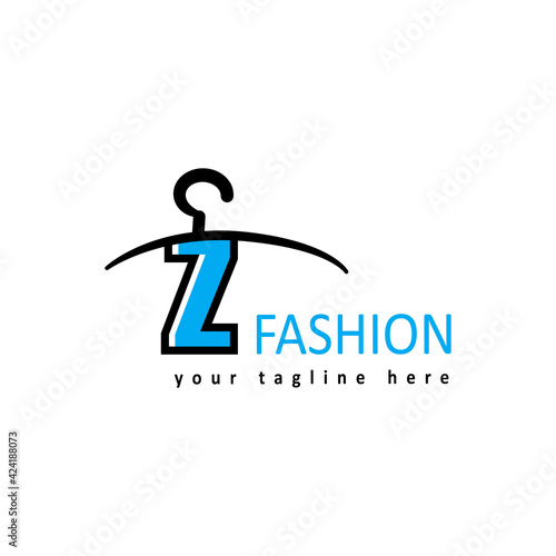 illustration of minimalist botique logo design . the elegant hanger icon