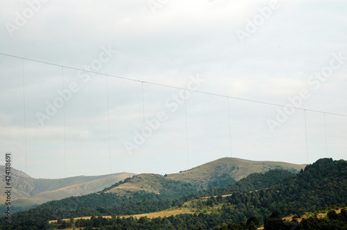 Hanging steel cables used as anti aircraft against helicopters in the Nagorno Karabakh war