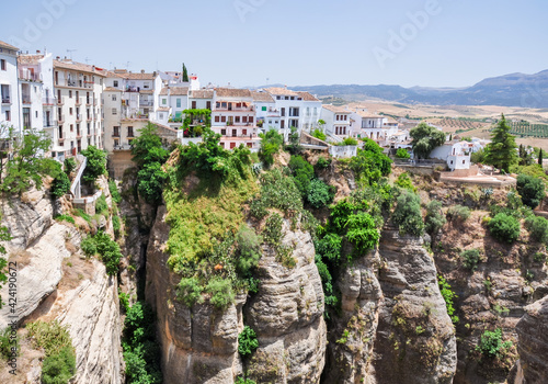 Ronda town cityscape in Andalusia, Spain