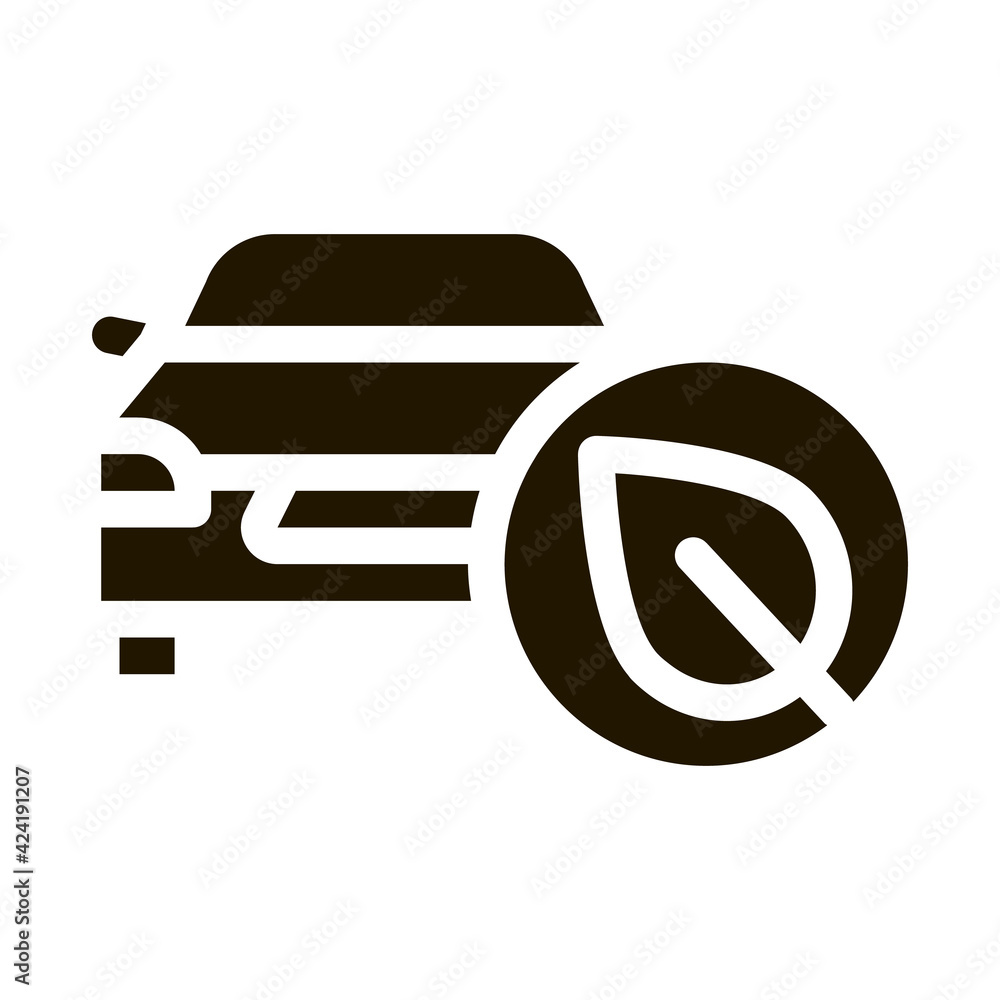 Fototapeta premium electro eco car glyph icon vector. electro eco car sign. isolated symbol illustration