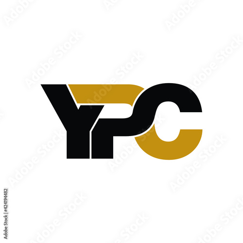 YPC letter monogram logo design vector photo