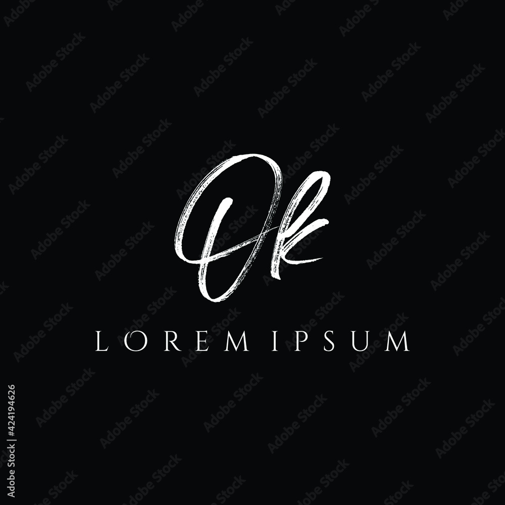 Letter OK luxury logo design vector Letter OK luxury logo design vector