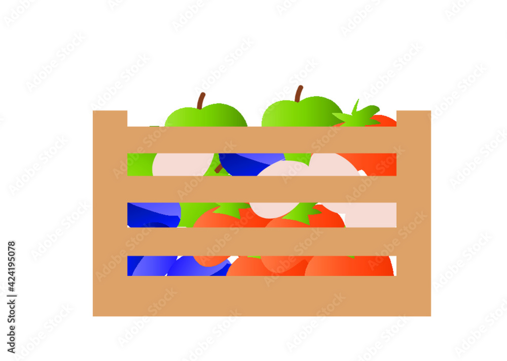 skrzynka, owoce, pełna, zakupy, warzywa, sklep, hurtownia, market, rolnik, wieś, urodzaj, plony, jedzenie, kucharz, danie, smaczne, zdrowe, dieta, ludzie, jabłko, pomidor, gruszka, ogórek, truskawka,