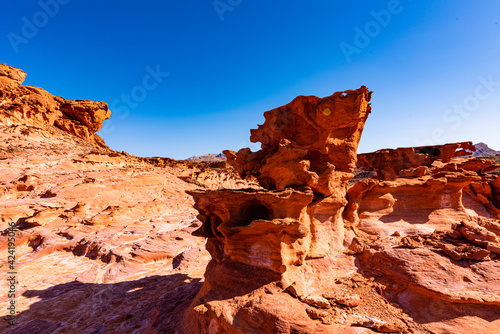 Little Finland, Nevada. Also know as Devil's Fire or Hobgoblin Playground. A collection of amazing, bizarre and complex reddish and orange rock formations that were formed out of Navajo sandstone.