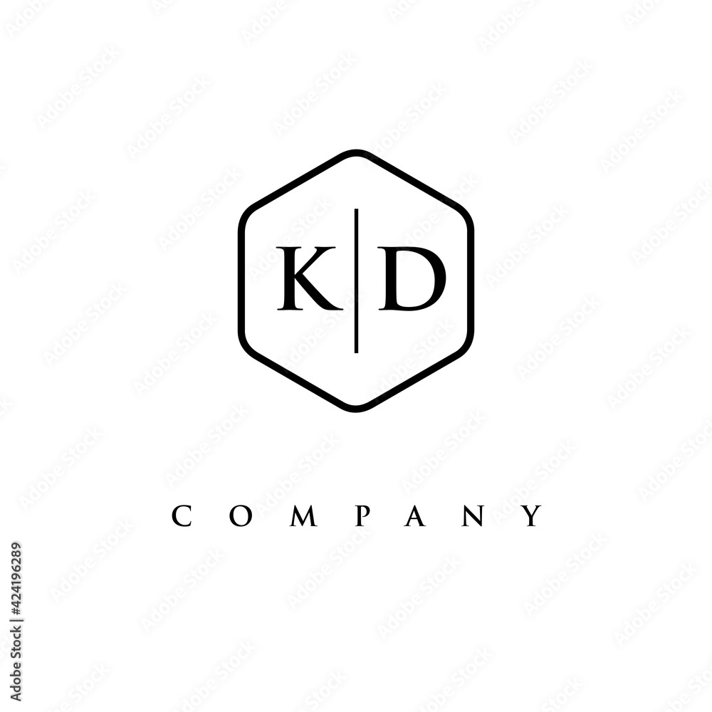 initial KD logo design vector initial KD logo design vector