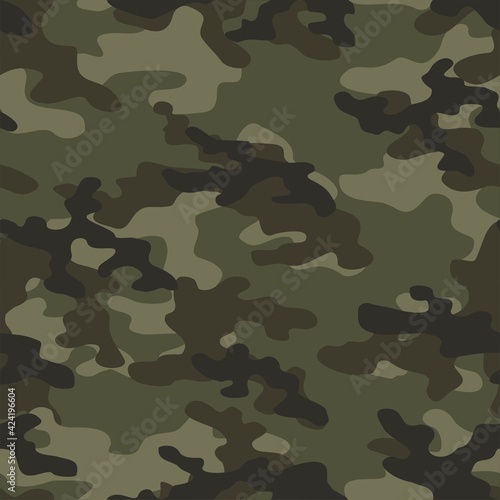 camouflage pattern military texture on textile. Repeat print. Fashionable background. Vector
