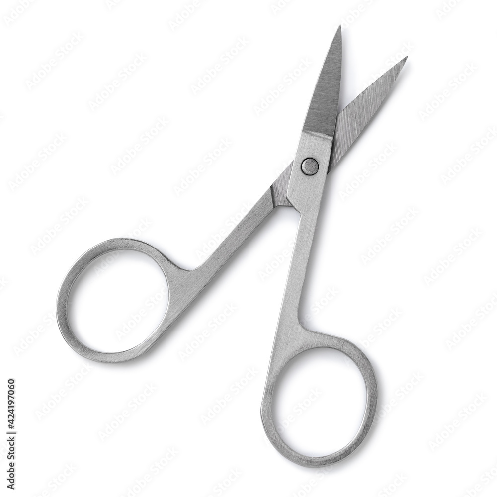 Pair of nail scissors isolated on white background Pair of nail scissors isolated on white background