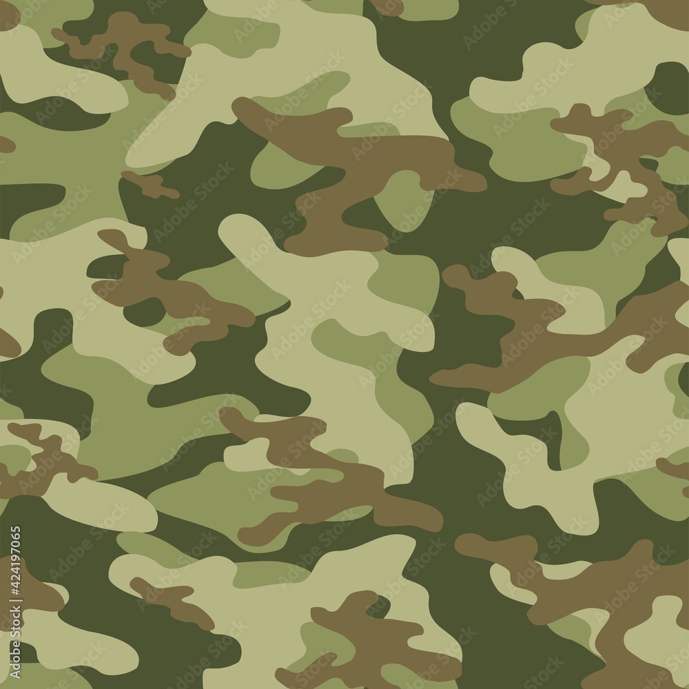 Camouflage seamless texture. green military camouflage endless print background. Vector illustration Camouflage seamless texture. green military camouflage endless print background. Vector illustration