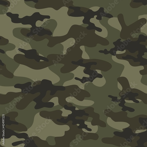 Camouflage seamless texture. military camouflage endless print background. Vector illustration