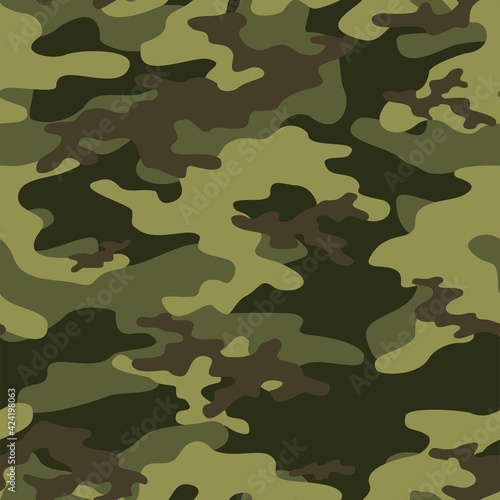 Full seamless abstract military green camouflage skin pattern vector for decor and textile. Army masking design for hunting textile fabric printing and wallpaper. Design for fashion and home design.