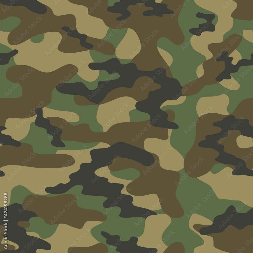 Fototapeta premium military green camouflage print seamless vector pattern. green background .modern.