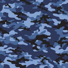 Fototapete Tarnmuster Blaugrünes Camouflage Muster Modern  © keni