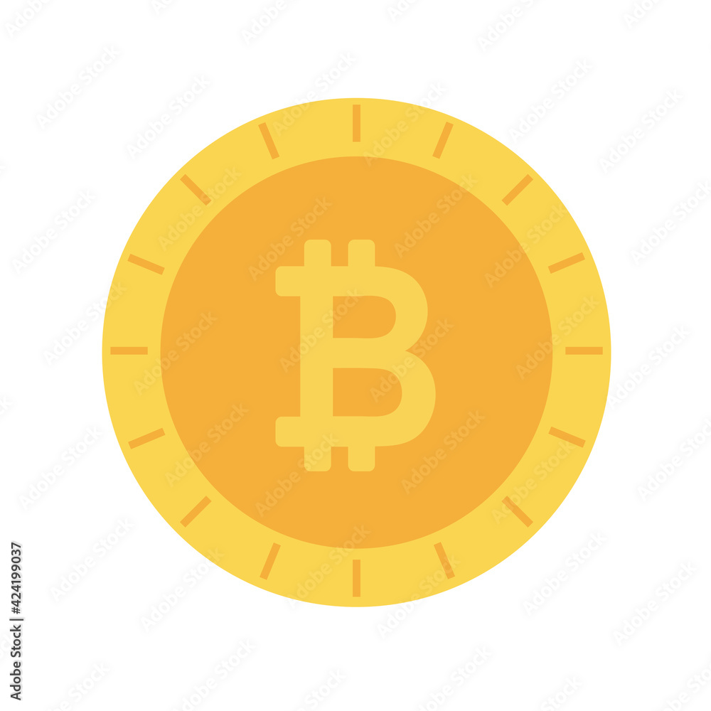 Bitcoin, internet currency coins. Vector. Bitcoin, internet currency coins. Vector.