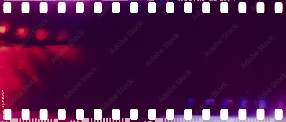 real film strip texture with burn light leaks, abstract background