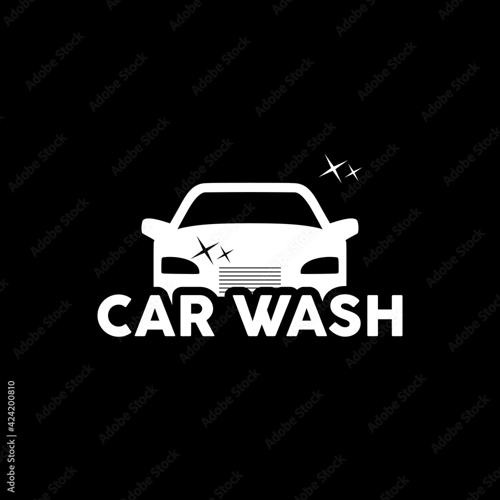 Obraz premium Car wash icon isolated on dark background