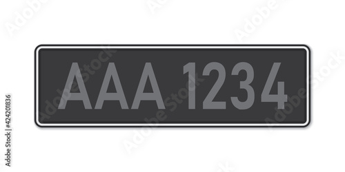 Car number plate. Vehicle registration license of Malaysia