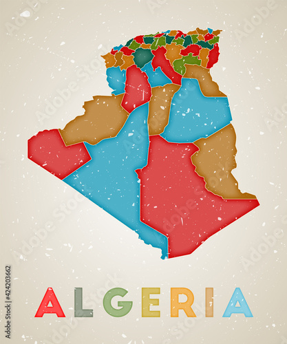 Fotografie, Obraz Algeria map