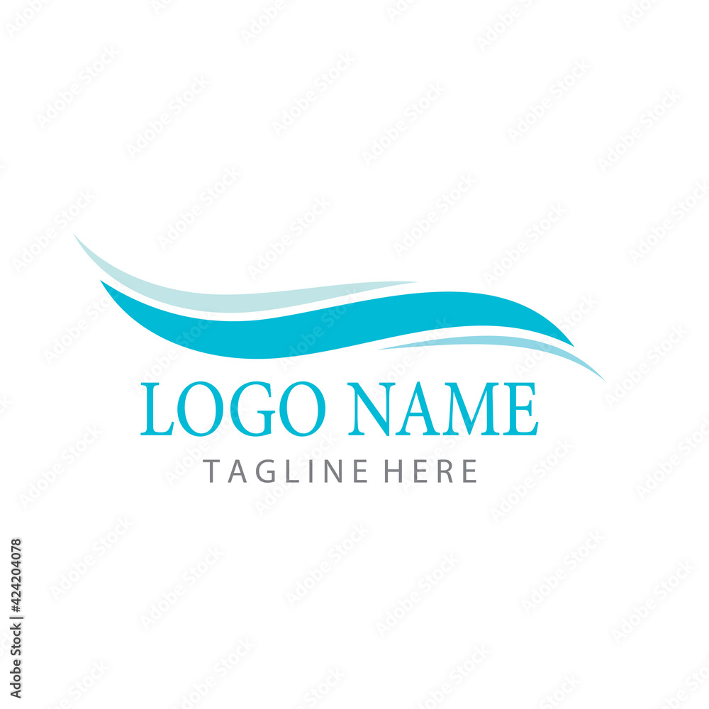 Water wave icon vector illustration design logo Water wave icon vector illustration design logo