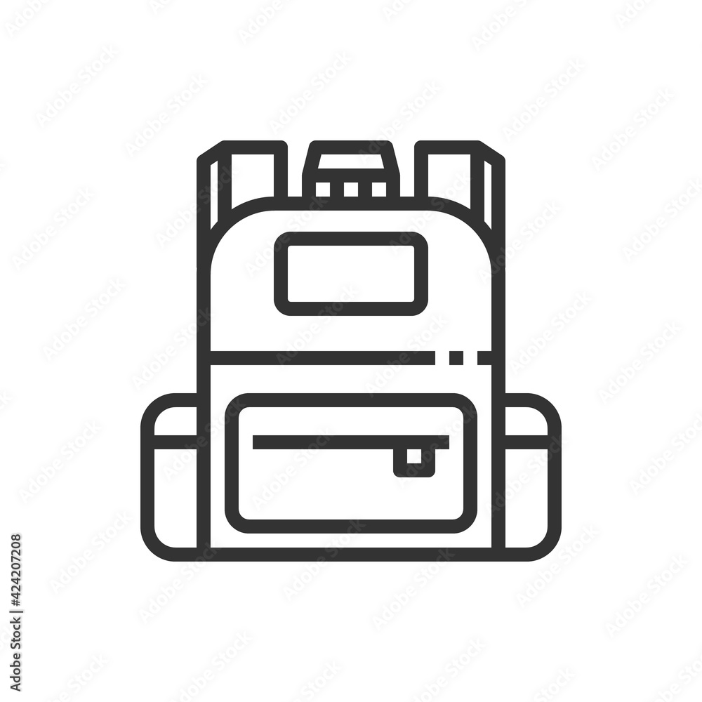 Bag Schedule Line Icon Vector Illustration Bag Schedule Line Icon Vector Illustration